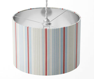 SEASIDE STRIPE  blue red nautical handmade lampshade