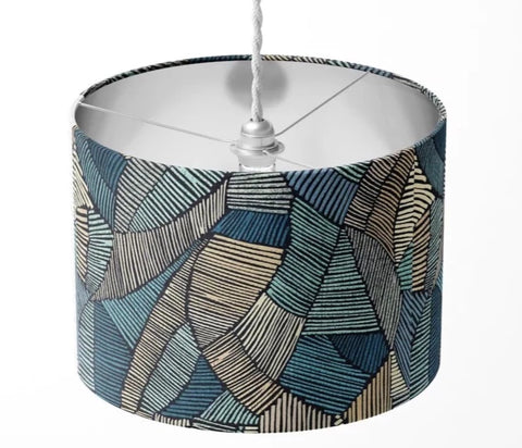 ILIV DEFINITY ABSTRACT blue handmade lampshade