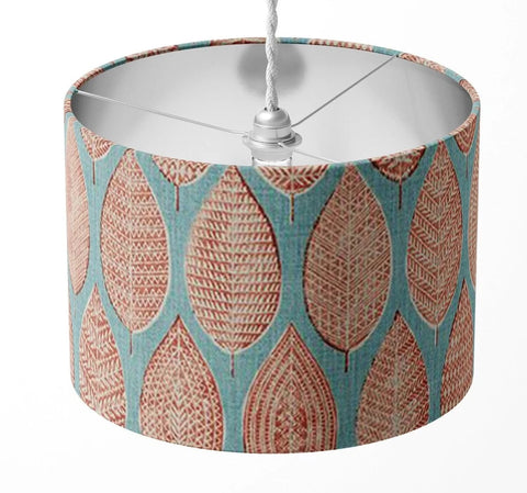 ILIV MALABAR blue orange leaf moroccan boho handmade lampshade